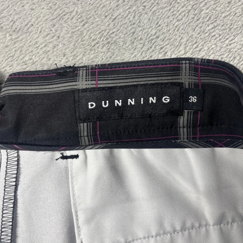 Dunning Golf Shorts Black Pink PlaidChino Flat Front Men's Size 36
